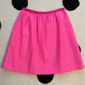 J.Crew Pink Wool Skirt w/Metallic Accents & Grosgrain Ribbon at WB